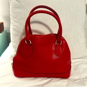 Vera Pelle Italian red handbag